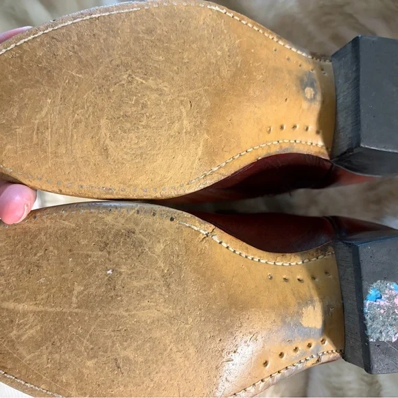 Vintage Acme Buckaroo Brown Leather Western Cowboy Boots - Picture 8 of 11